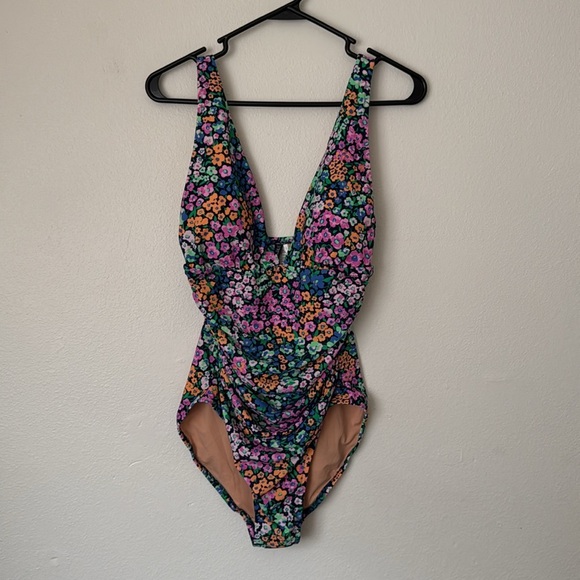 J. Crew Factory one-piece swimsuit in Antique Navy Multi - Picture 4 of 9